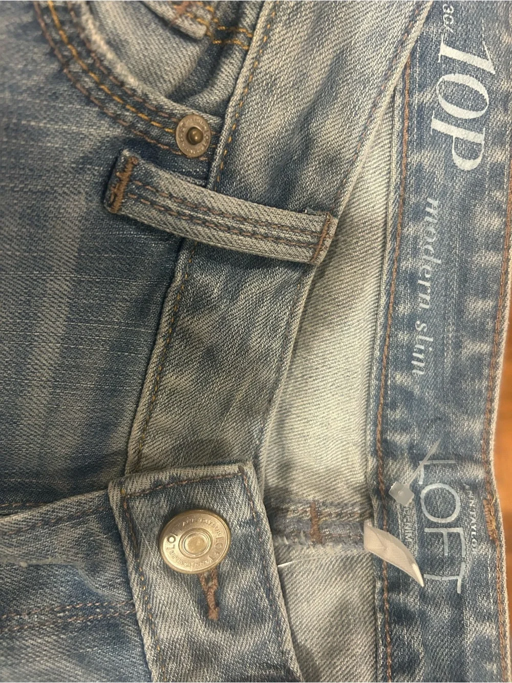 LOFT Light Wash  Straight-Leg Jeans - Blue